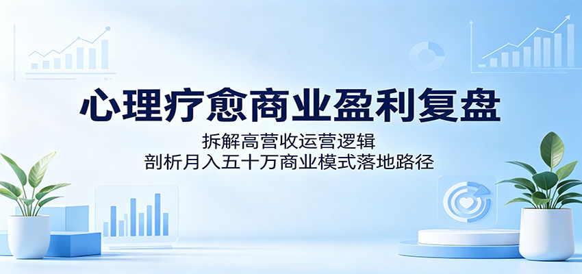 心理疗愈商业盈利复盘：拆解高营收运营逻辑，剖析月入五十万商业模式落地路径-谷进海小站