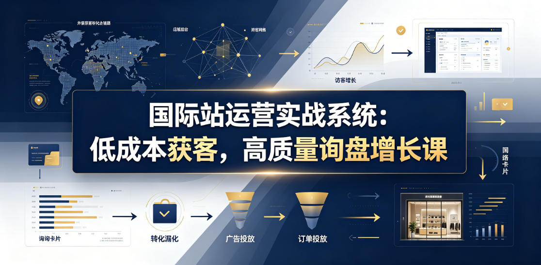 国际站运营实战系统：低成本获客，高质量询盘增长课(更新26年)-谷进海小站