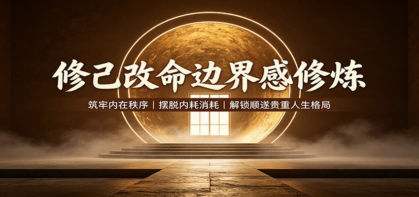 修己改命边界感修炼：筑牢内在秩序，摆脱内耗消耗，解锁顺遂贵重人生格局-谷进海小站