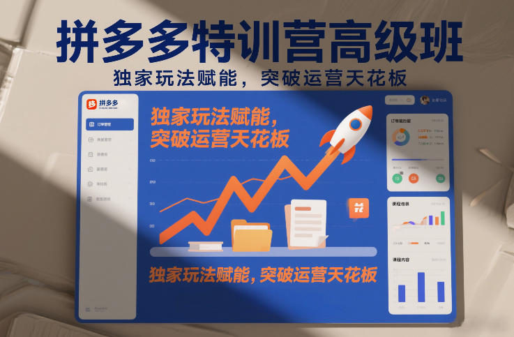 拼多多特训营高阶班，独家玩法赋能，突破运营天花板(更新261029)-谷进海小站
