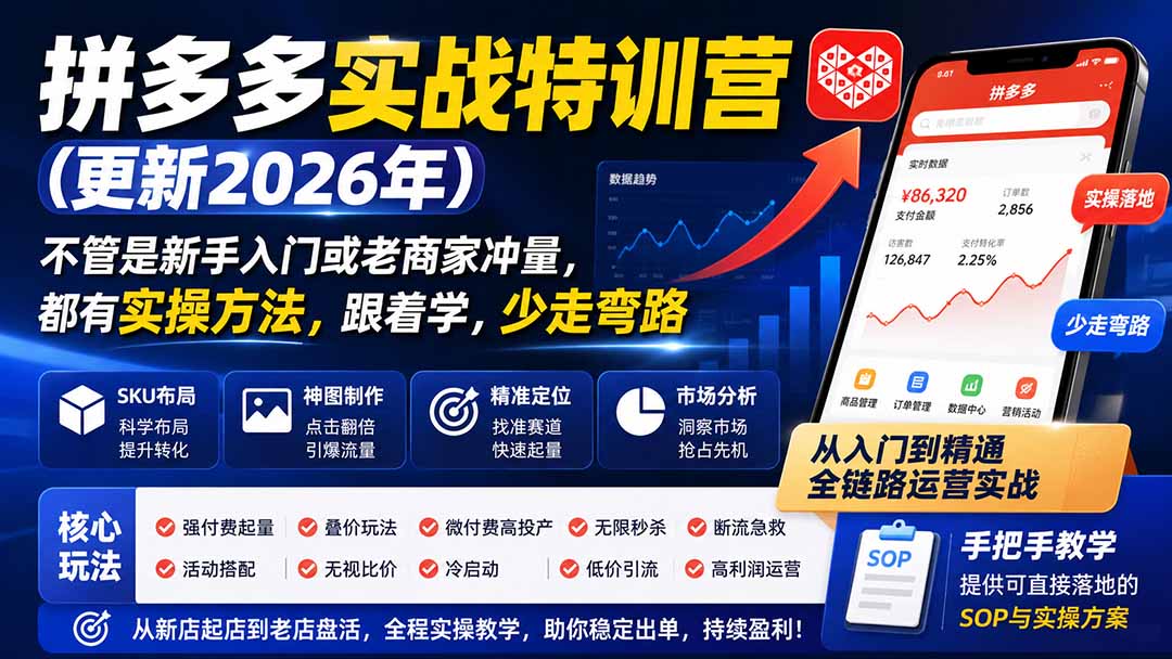 拼多多实战特训营(更新1029-谷进海小站